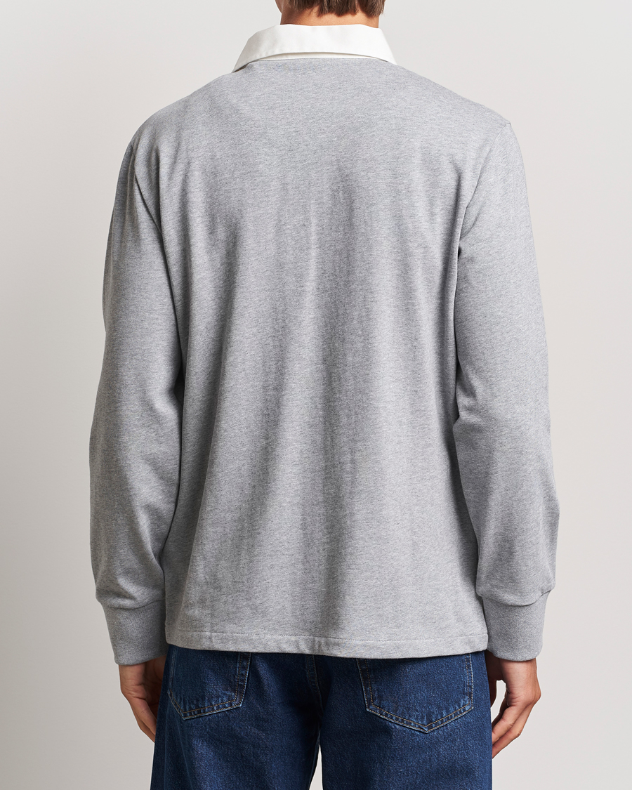 Men | Sweaters & Knitwear | GANT | Reg Shield Heavy Rugger Grey Melange