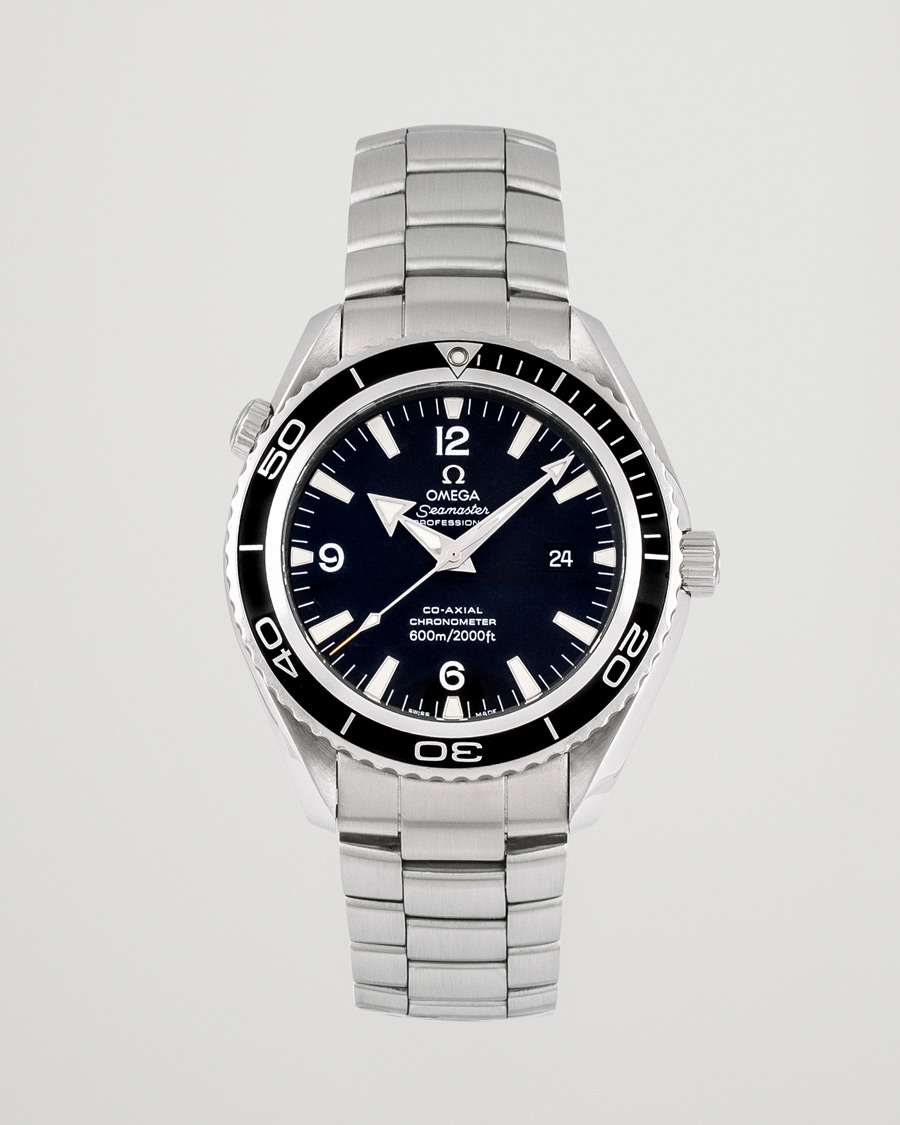 Men | Omega Pre-Owned Seamaster Planet Ocean 2200.50.00 Steel Black Silver | Omega Pre-Owned | Seamaster Planet Ocean 2200.50.00 Steel Black Silver