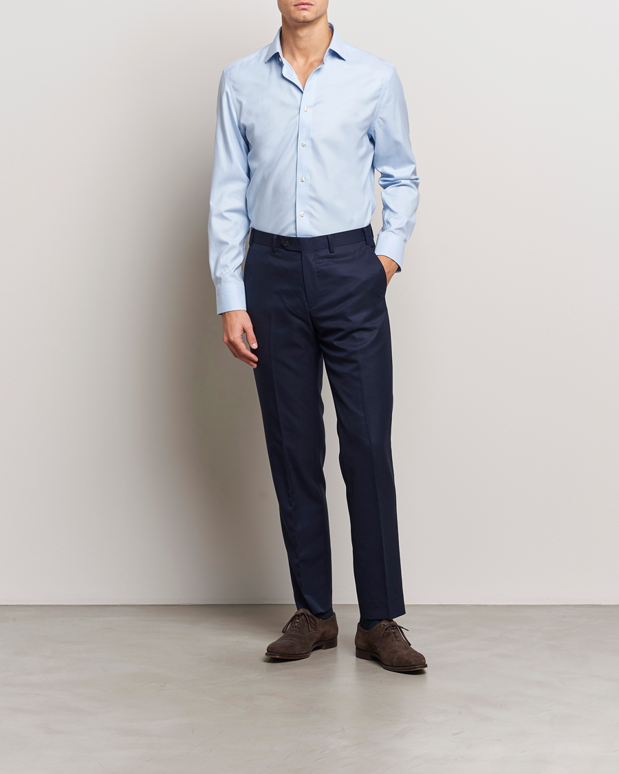 Men | Shirts | Charles Tyrwhitt | Slim Fit Non Iron Cotton Twill Shirt Sky