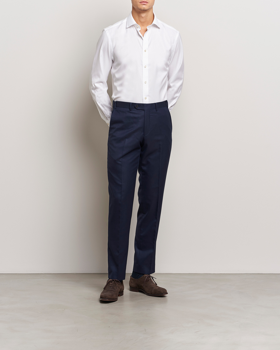 Men | Shirts | Charles Tyrwhitt | Slim Fit Non Iron Cotton Twill Shirt White