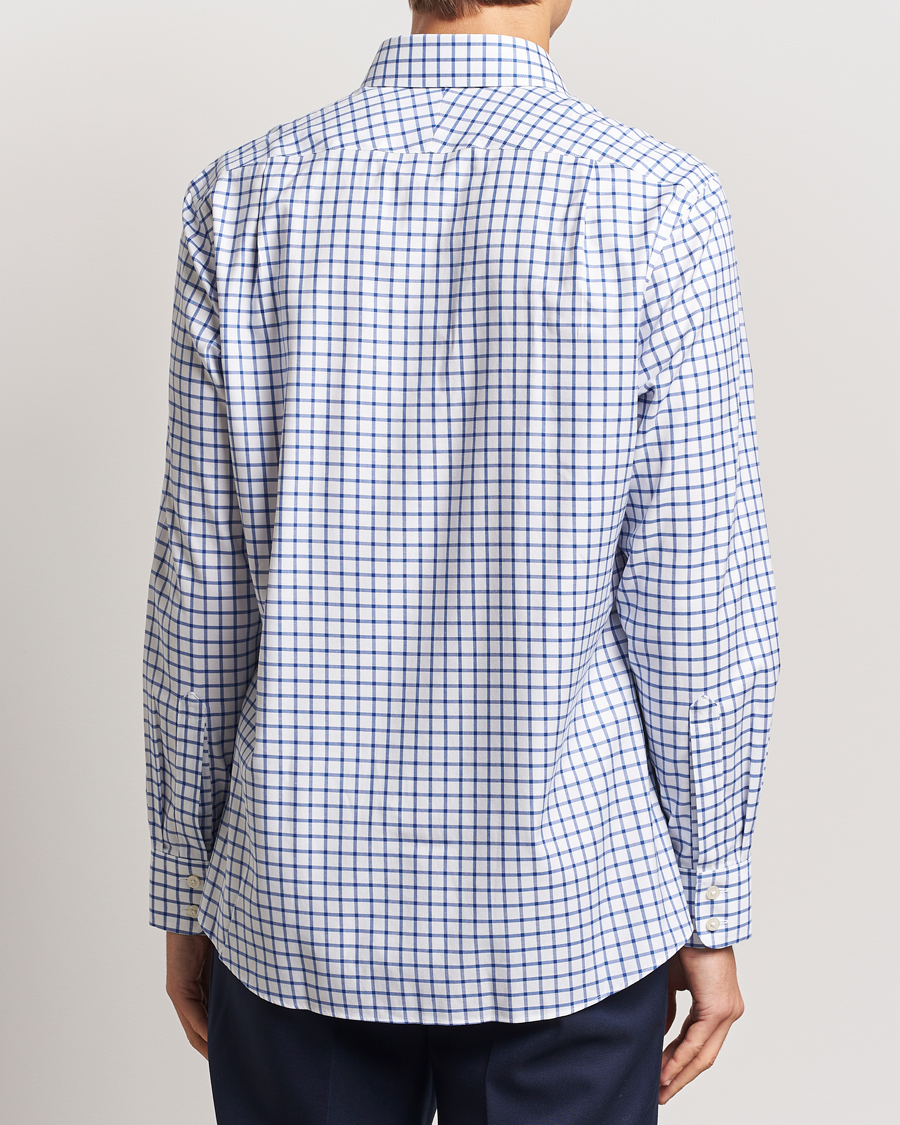 Men | Shirts | Charles Tyrwhitt | Slim Fit Non Iron Grid Check Shirt Royal Blue