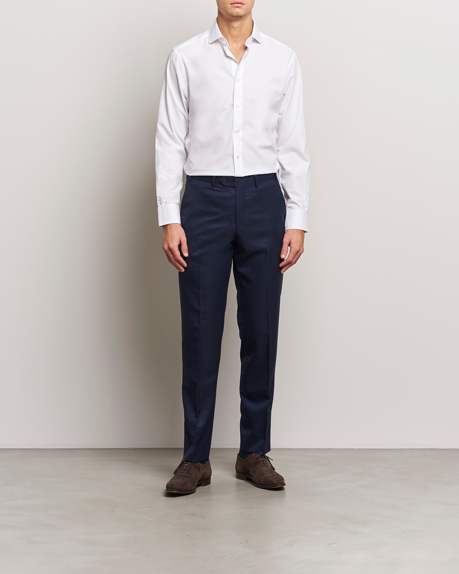 Men | Shirts | Charles Tyrwhitt | Slim Fit Non Iron Poplin Cut Away Shirt White