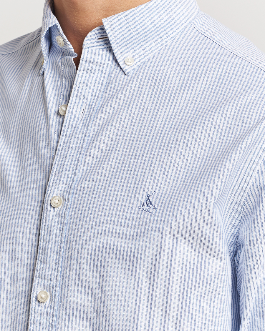 Men | Shirts | Charles Tyrwhitt | Button Down Stretch Oxford Shirt Blue/Whte