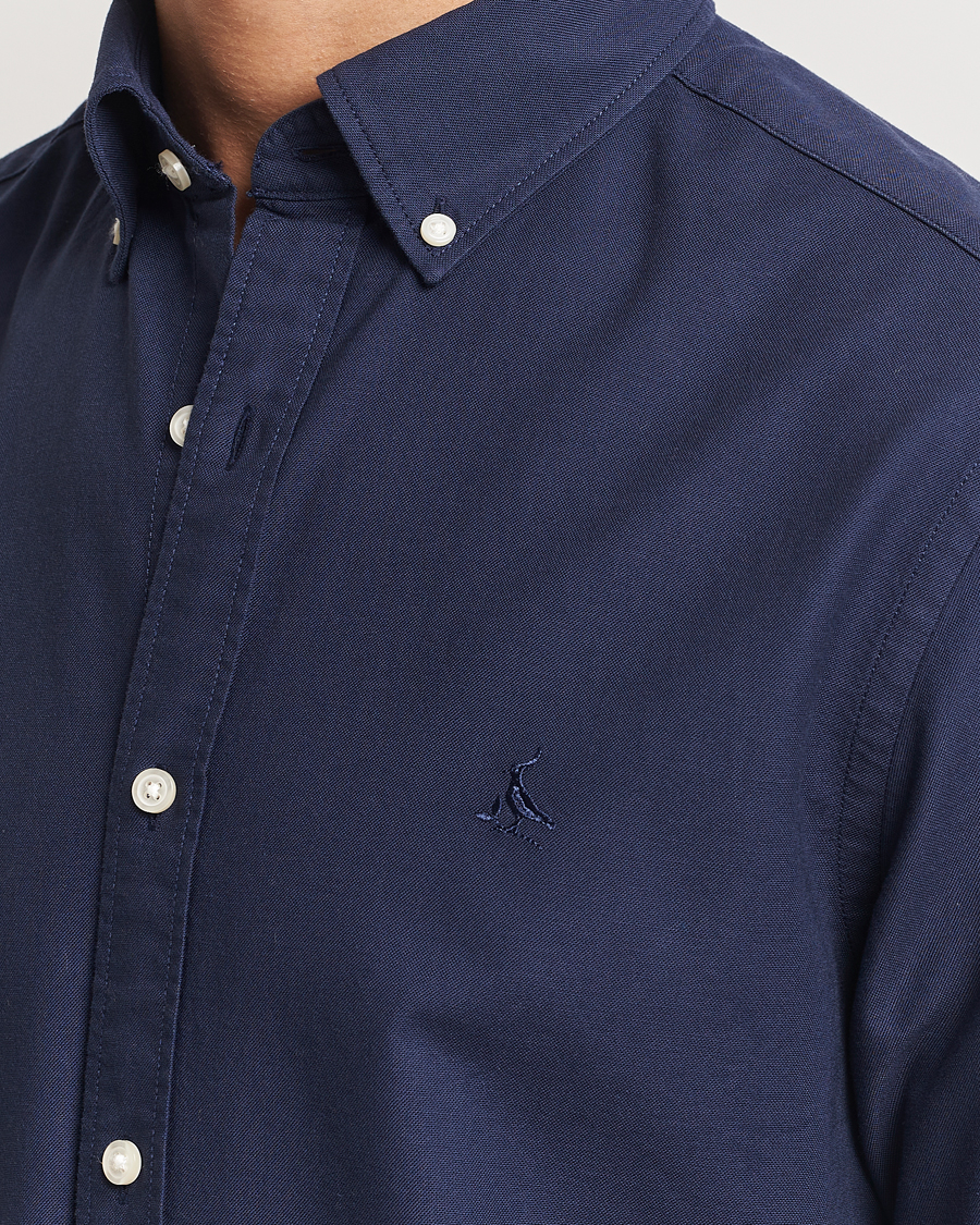 Men | Shirts | Charles Tyrwhitt | Button Down Stretch Oxford Shirt Navy