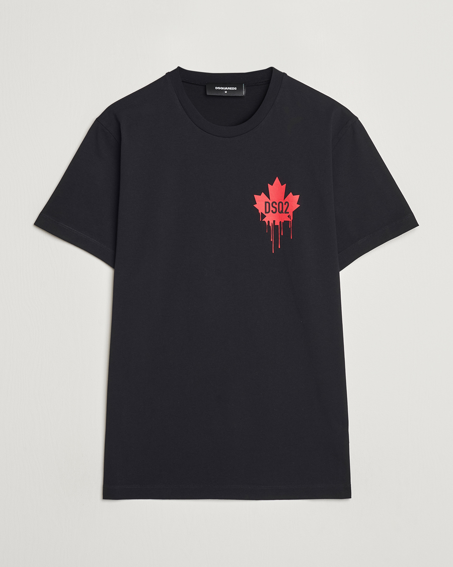 Men | T-Shirts | Dsquared2 | Small Leaf T-Shirt Black