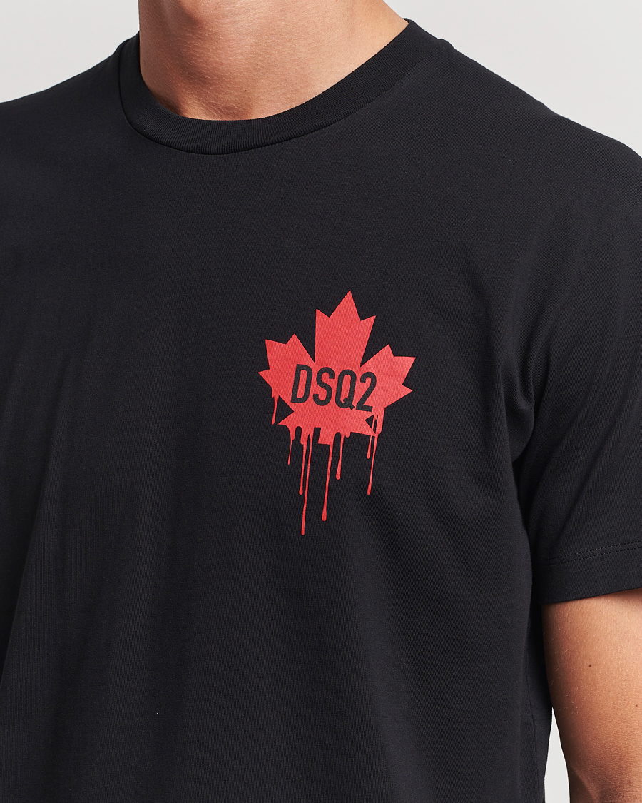 Men | T-Shirts | Dsquared2 | Small Leaf T-Shirt Black