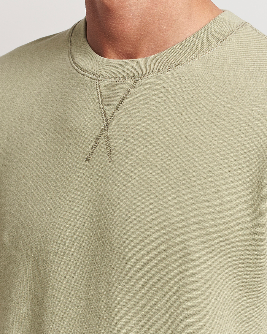 Men | Sweaters & Knitwear | Sunspel | Loopback Sweatshirt Pale Khaki