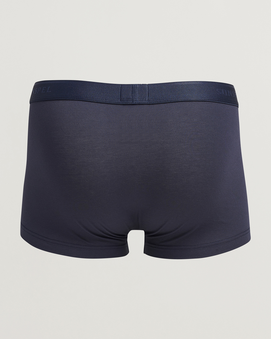 Men | Underwear & Socks | Sunspel | 3-Pack Cotton Stretch Trunk Navy