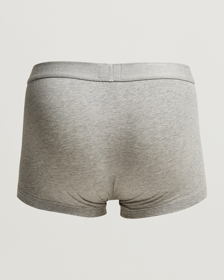 Men | Underwear & Socks | Sunspel | 3-Pack Cotton Stretch Trunk Grey