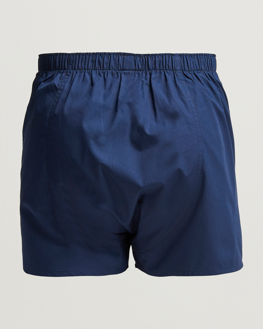 Men | Underwear & Socks | Sunspel | Classic Woven Cotton Boxer Shorts Navy