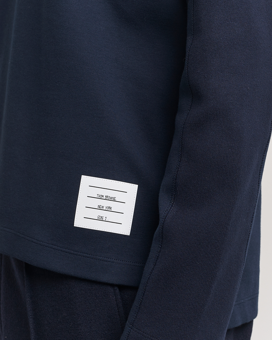 Men | T-Shirts | Thom Browne | Long Sleeve 4-Bar T-Shirt Navy