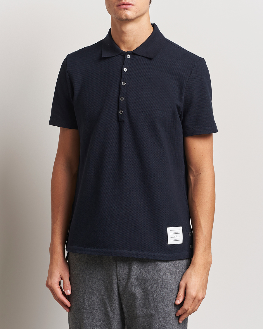 Men | Polo Shirts | Thom Browne | Relaxed Fit Short Sleeve Polo Navy