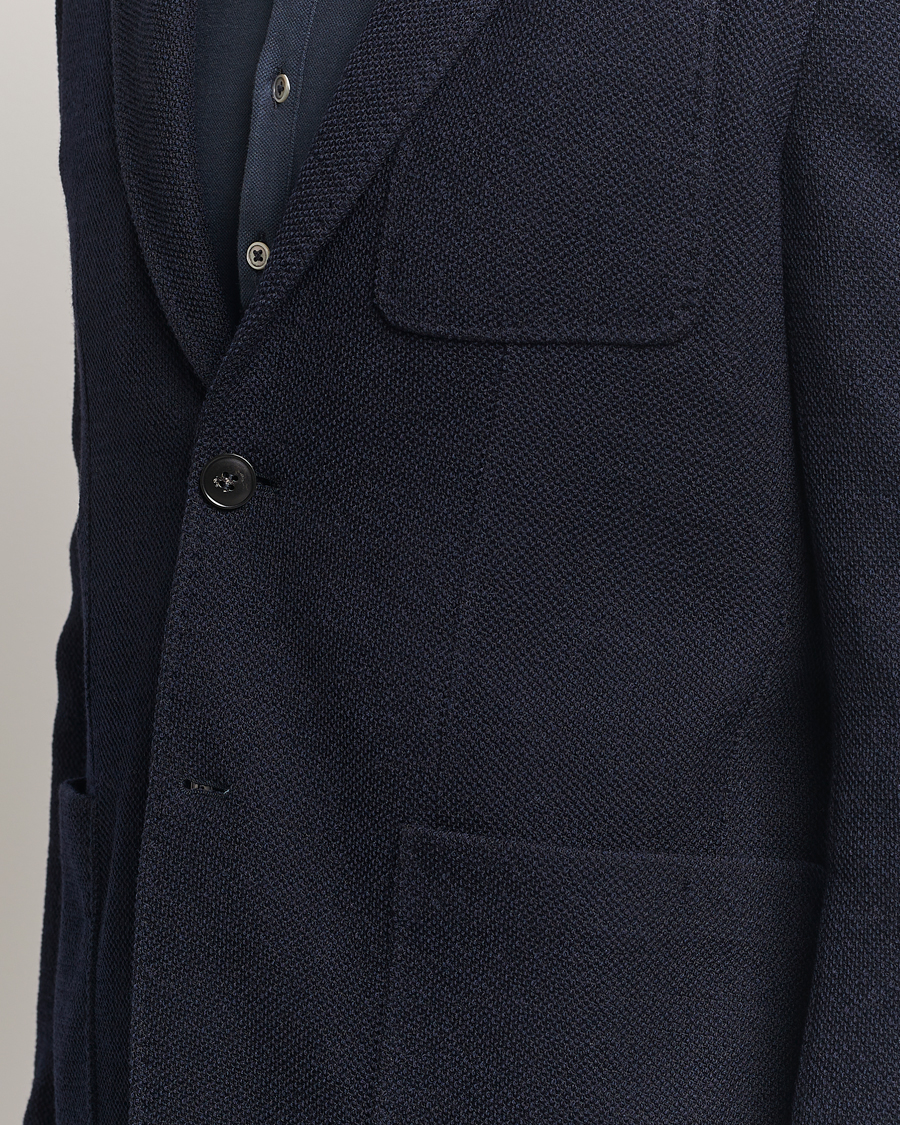 Men | Blazers | Canali | Structured Wool Jersey Blazer Navy