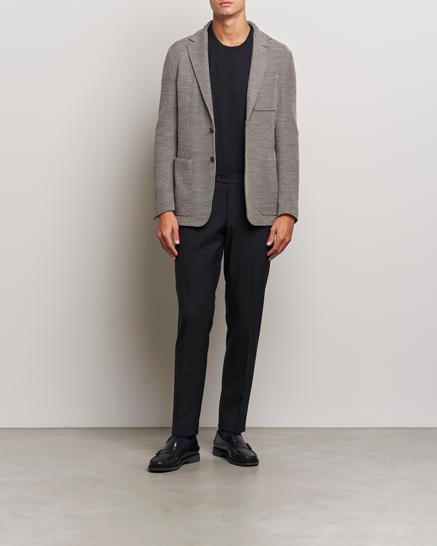 Men | Blazers | Canali | Structured Wool Jersey Blazer Beige