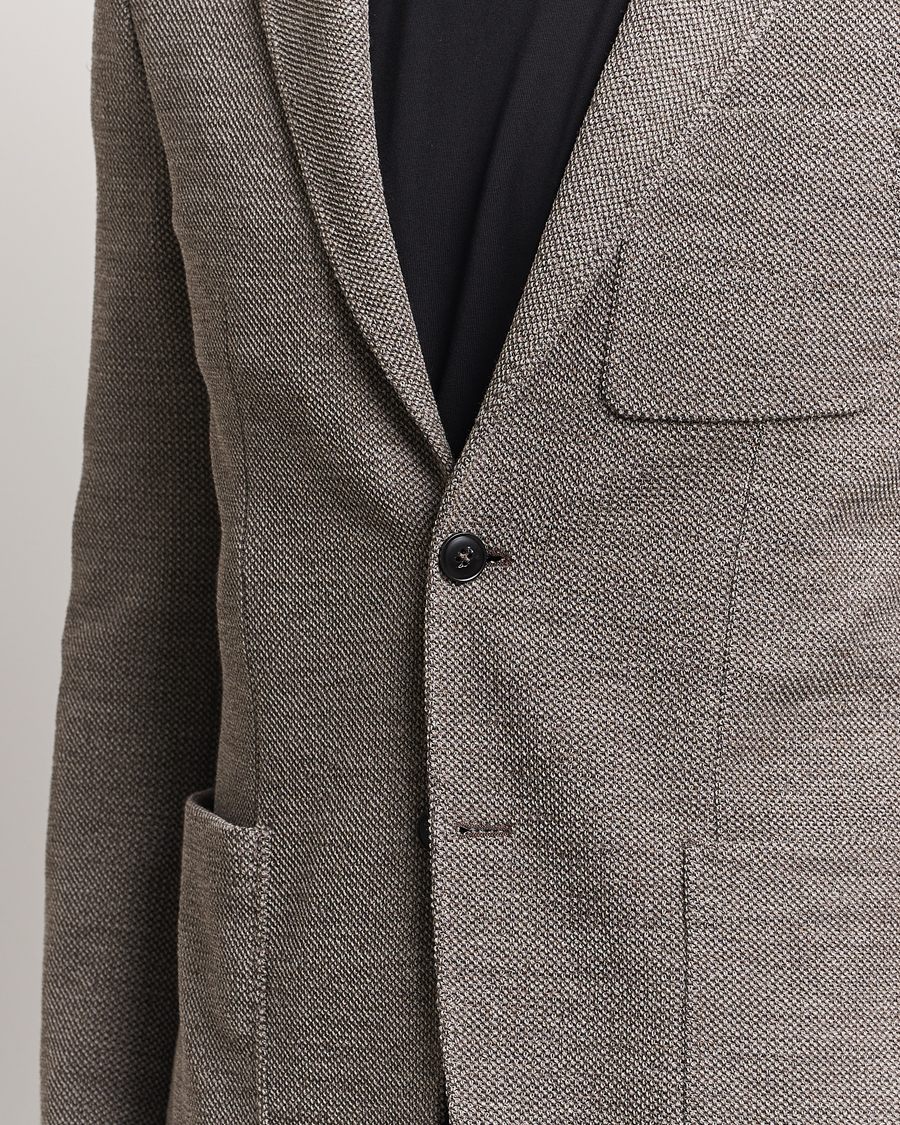 Men | Blazers | Canali | Structured Wool Jersey Blazer Beige