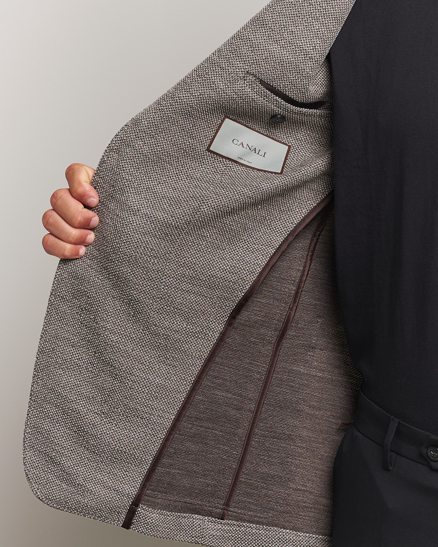 Men | Blazers | Canali | Structured Wool Jersey Blazer Beige