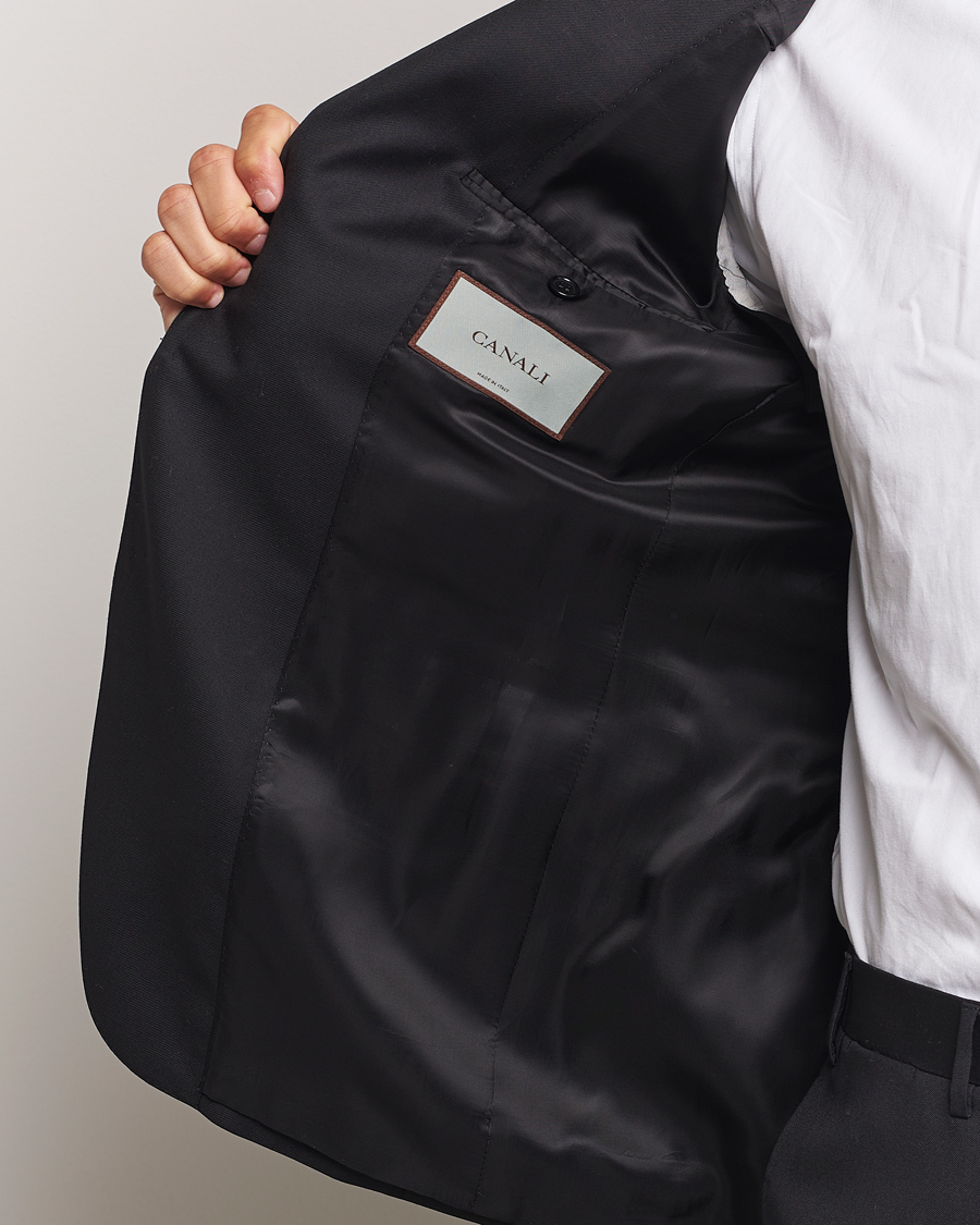 Men | Suits | Canali | Super 130s Wool Capri Suit Black