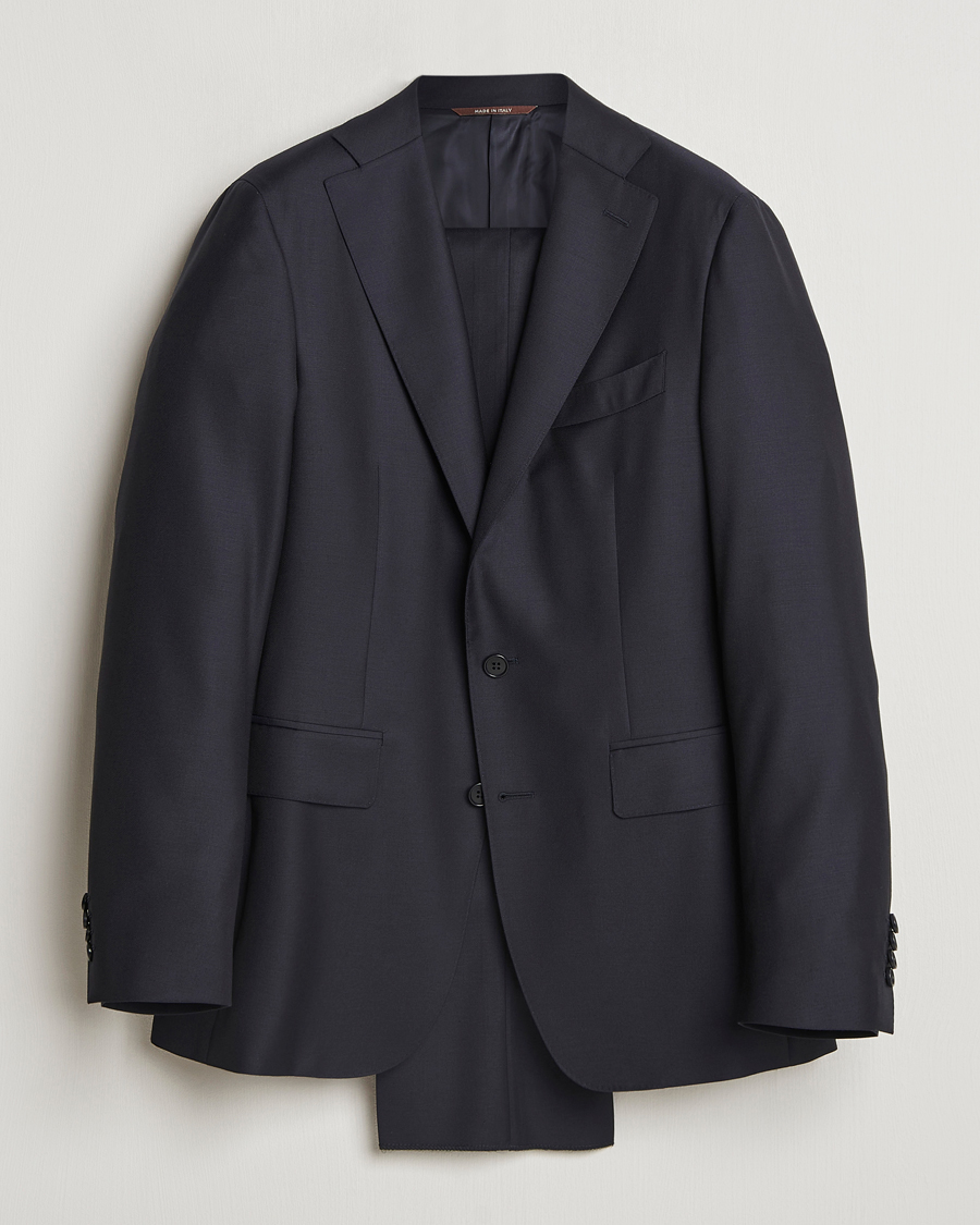 Men | Suits | Canali | Super 130s Wool Capri Suit Navy