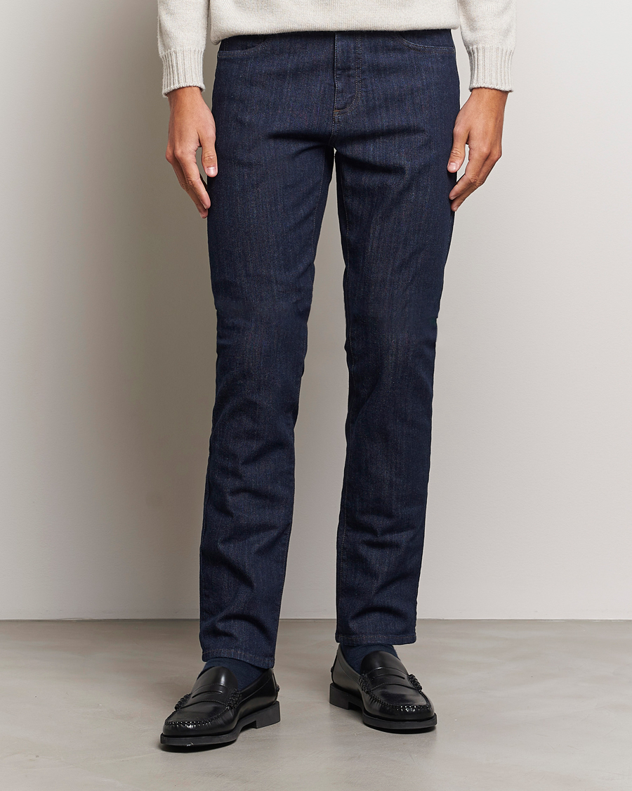 Men | Jeans | Canali | Slim Fit Stretch Denim Dark Rinse