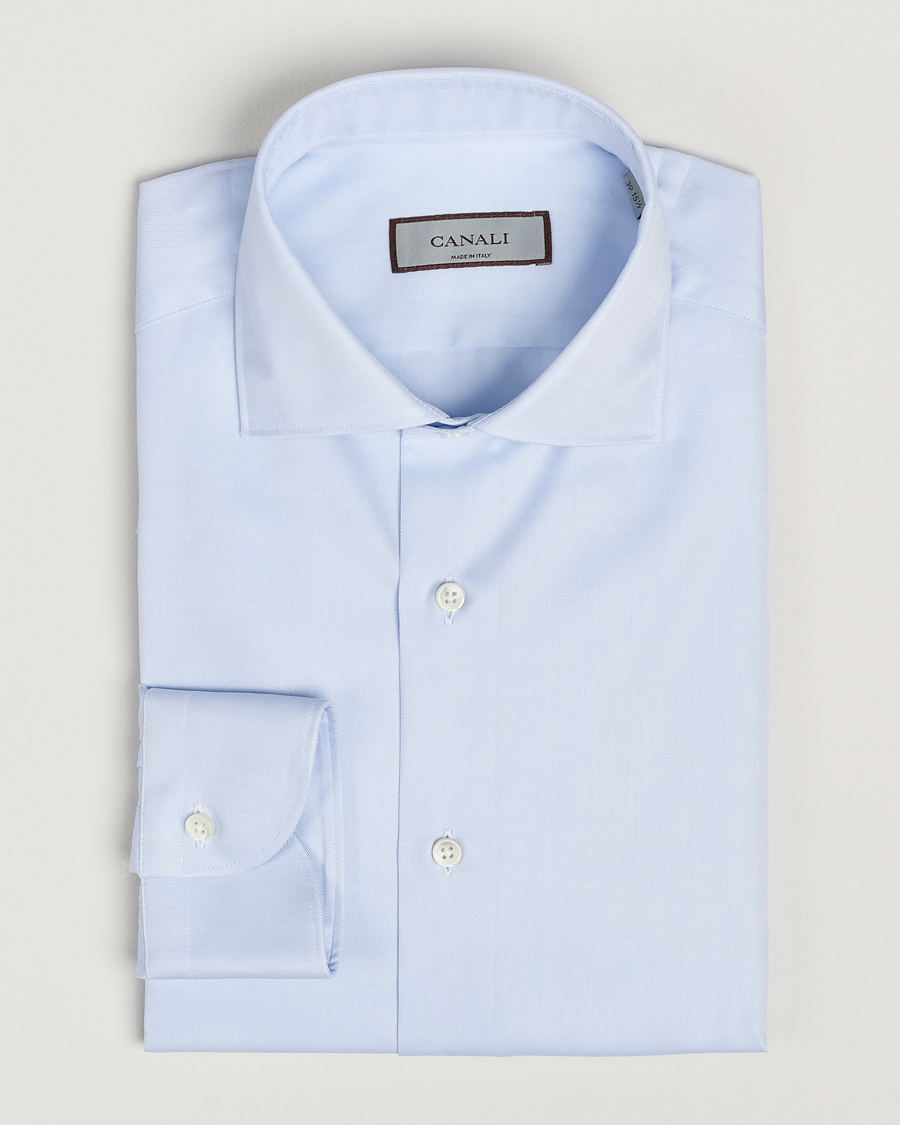 Men | Shirts | Canali | Classic Slim Fit Shirt Light Blue