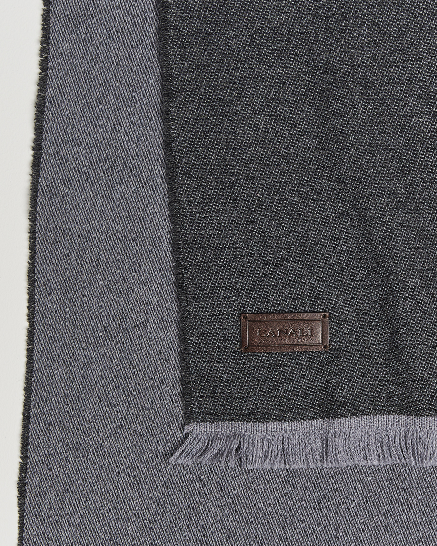 Men | Canali Wool/Cashmere Scarf Grey Melange | Canali | Wool/Cashmere Scarf Grey Melange