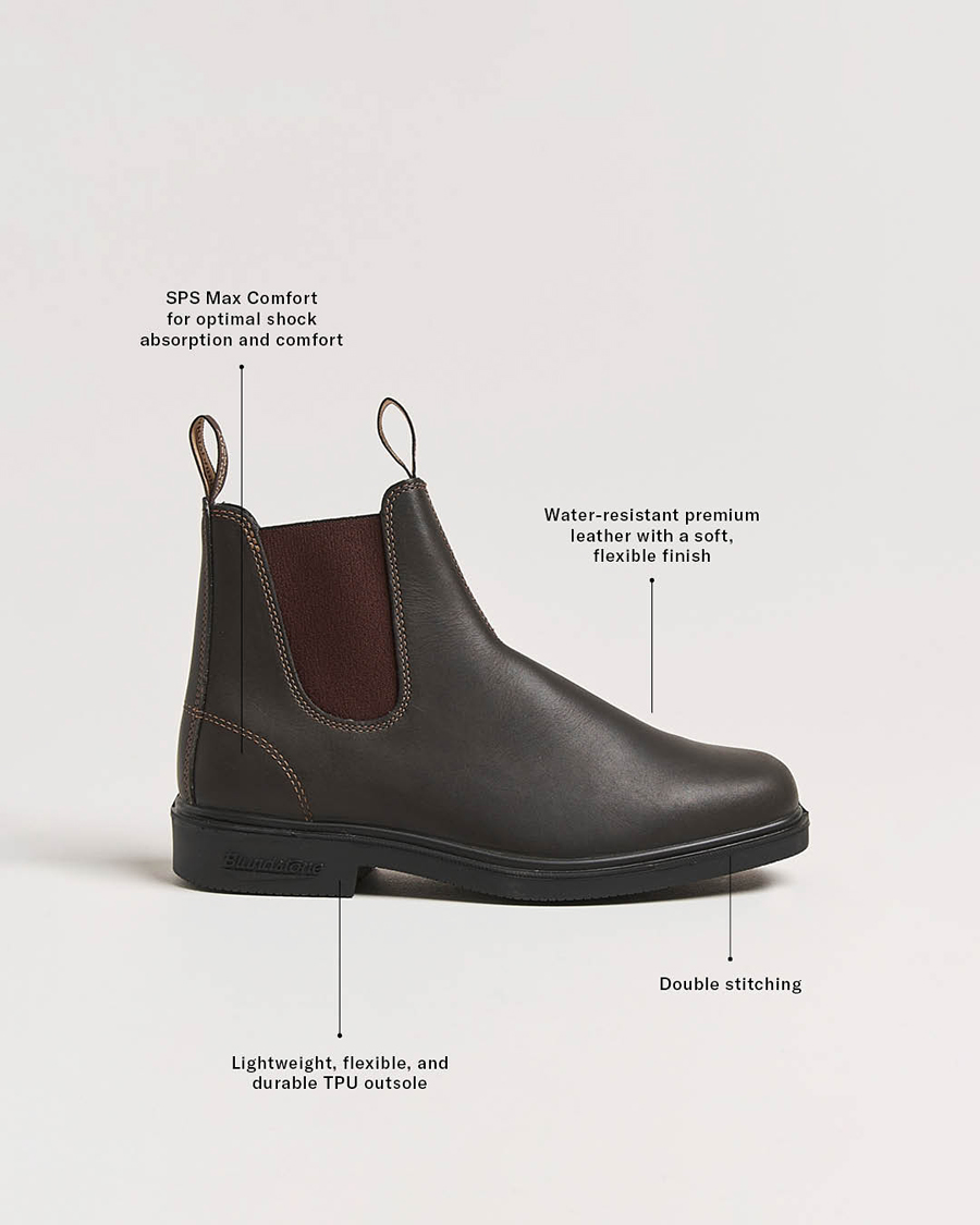 Men | Boots | Blundstone | 062 Dress Leather Chelsea Boot Stout Brown