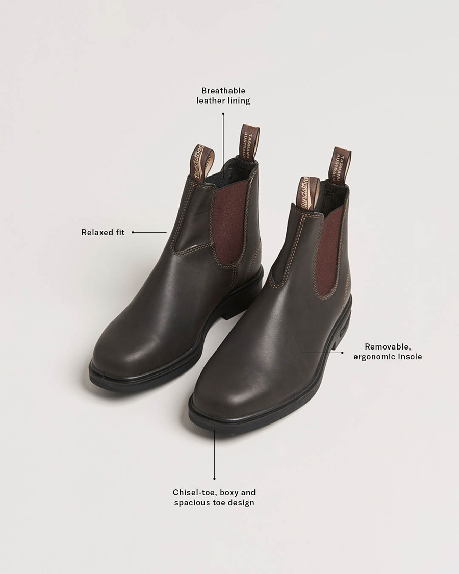 Men | Boots | Blundstone | 062 Dress Leather Chelsea Boot Stout Brown