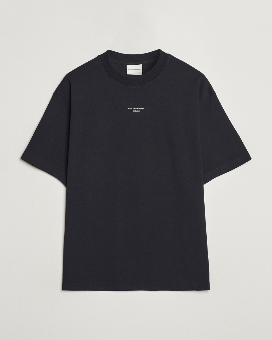 Men | T-Shirts | Drôle de Monsieur | Classic Slogan T-Shirt Black