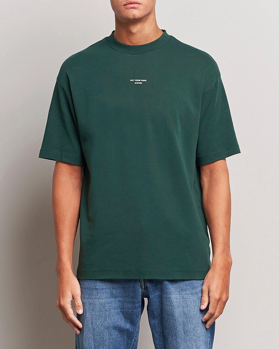 Men | T-Shirts | Drôle de Monsieur | Classic Slogan T-Shirt Dark Green