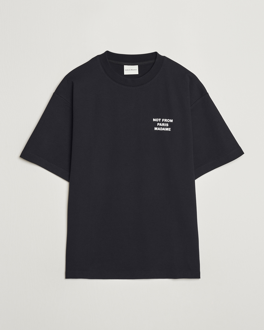 Men | T-Shirts | Drôle de Monsieur | Slogan T-Shirt Black