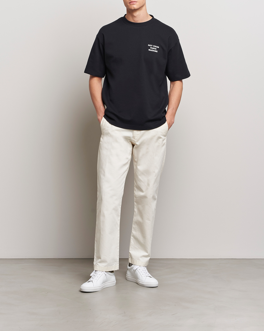 Men | T-Shirts | Drôle de Monsieur | Slogan T-Shirt Black