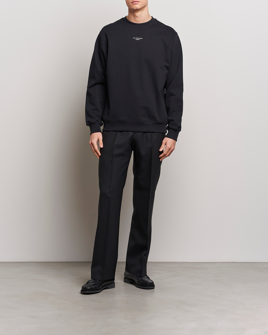 Men | Sweaters & Knitwear | Drôle de Monsieur | Classic Slogan Sweatshirt Black