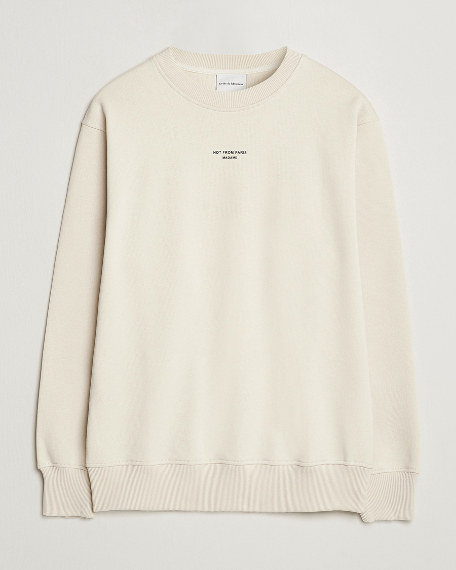Men | Sweaters & Knitwear | Drôle de Monsieur | Classic Slogan Sweatshirt Mastic