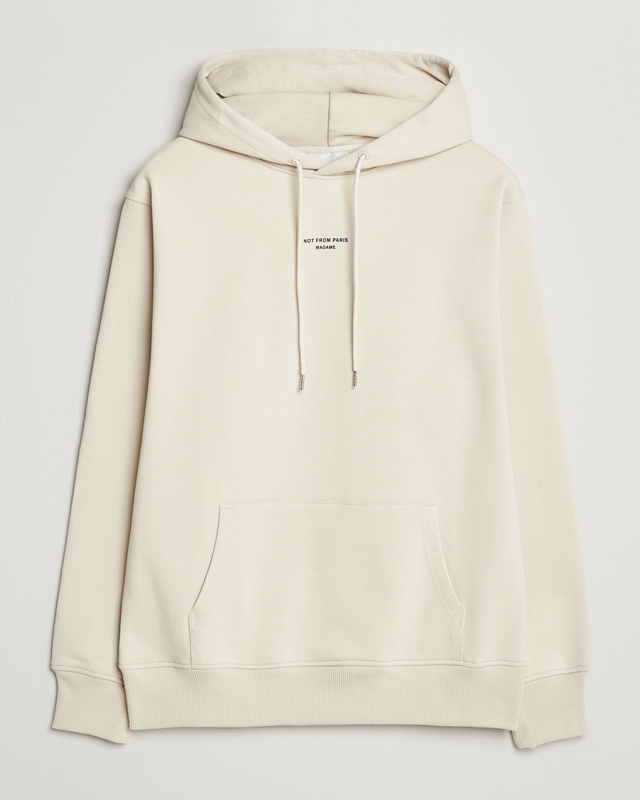 Men | Sweaters & Knitwear | Drôle de Monsieur | Classic Slogan Hoodie Mastic