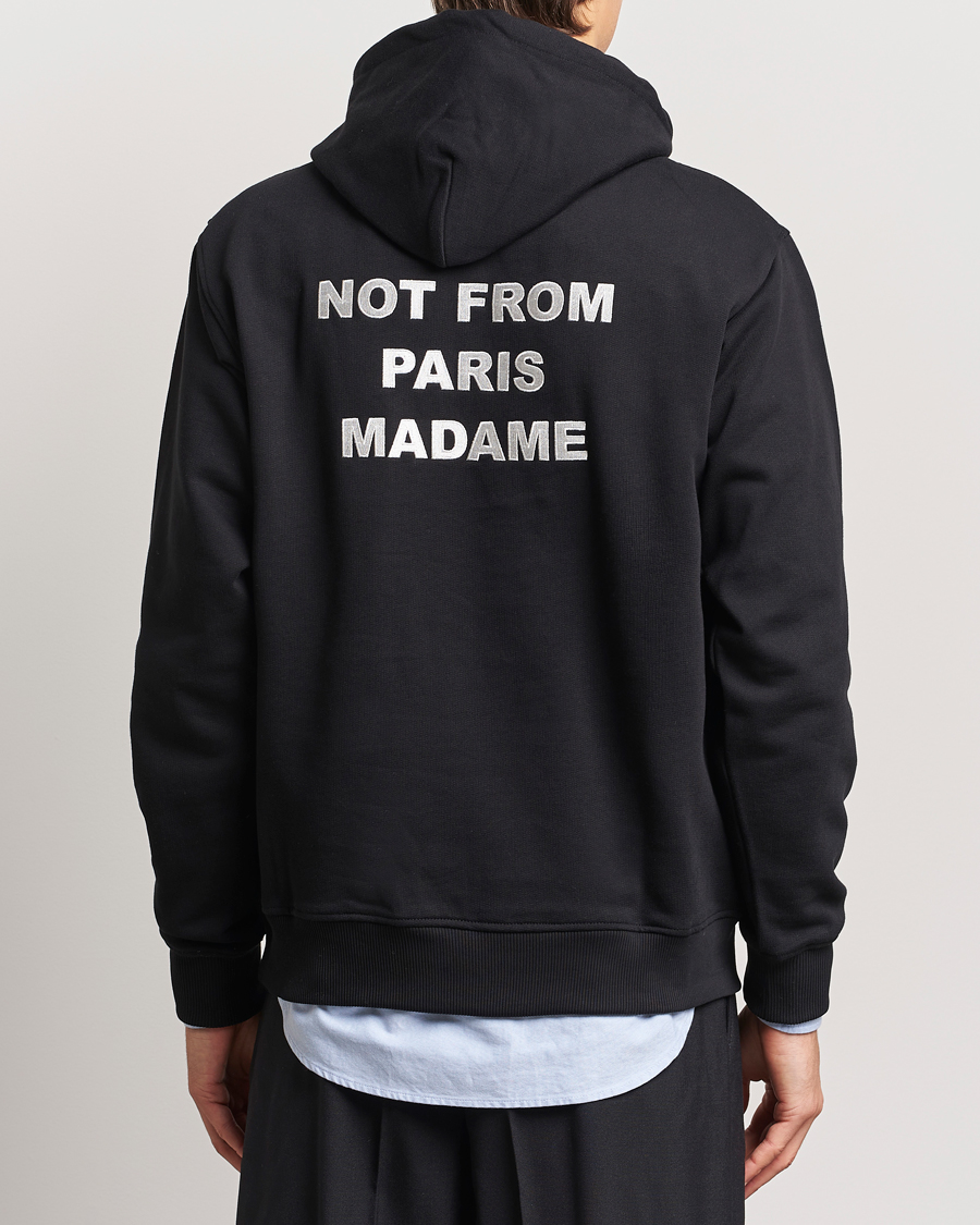 Men | Sweaters & Knitwear | Drôle de Monsieur | Slogan Hoodie Black
