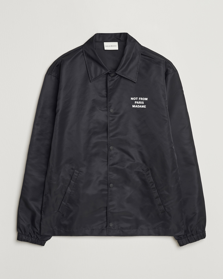 Men | Coats & Jackets | Drôle de Monsieur | La Veste Slogan Jacket Black