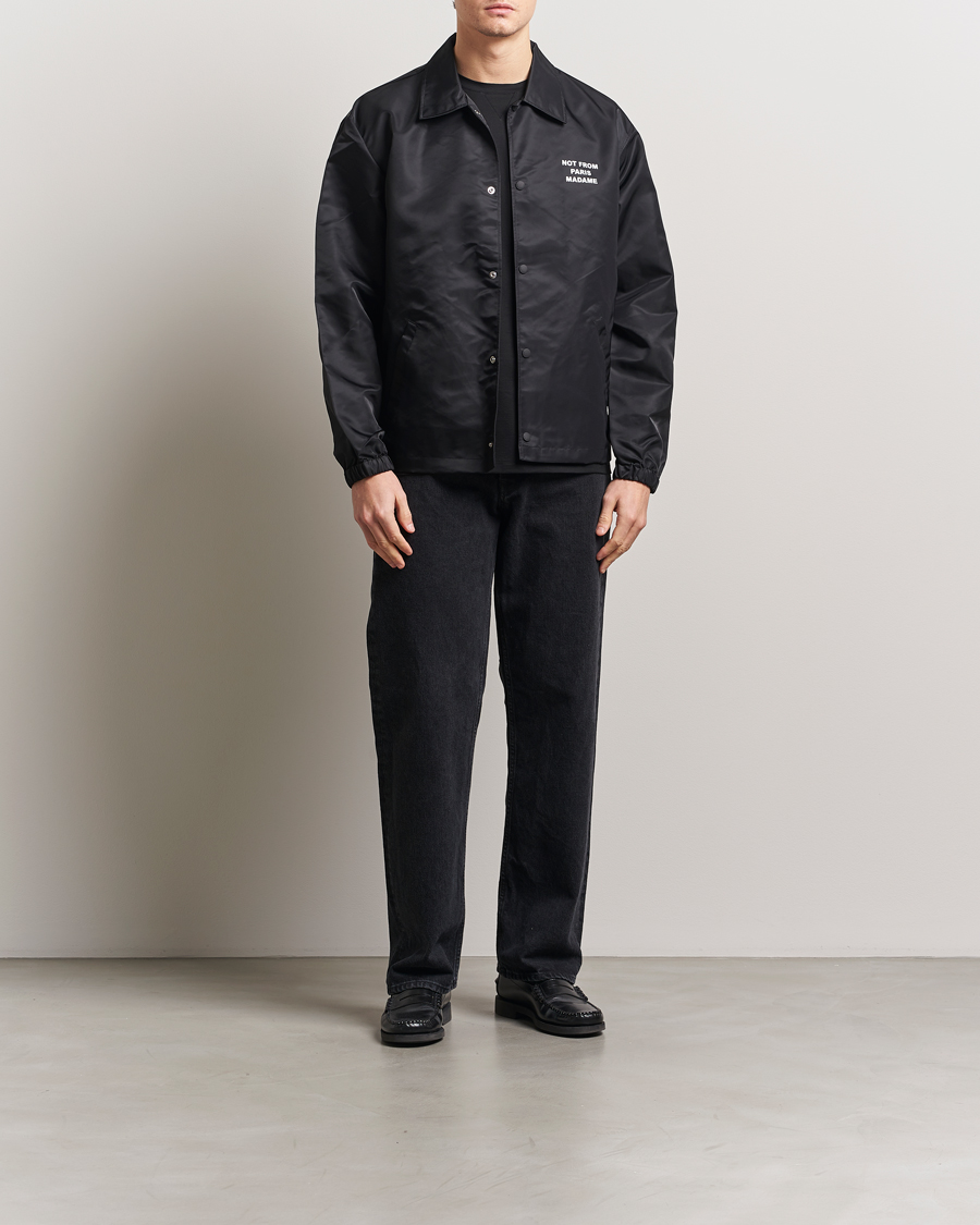 Men | Coats & Jackets | Drôle de Monsieur | La Veste Slogan Jacket Black