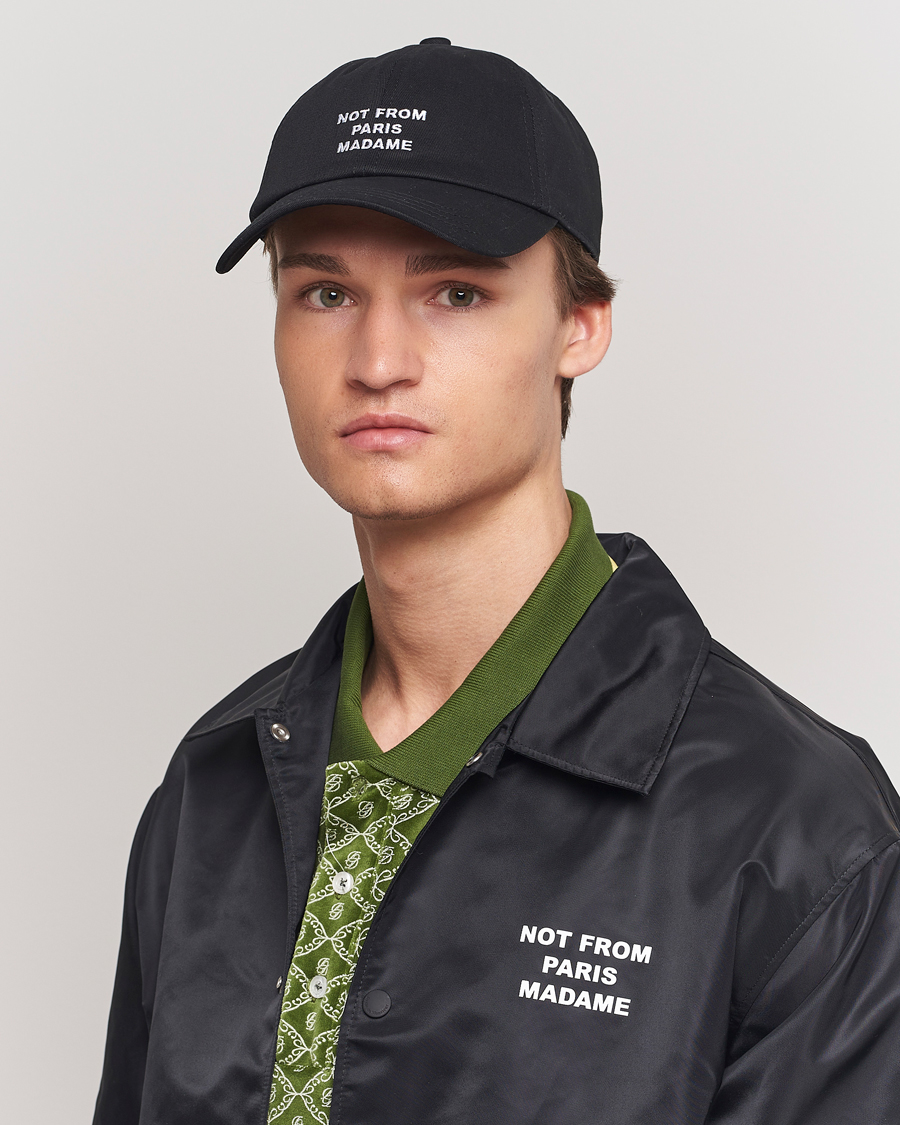 Men | Hats & Caps | Drôle de Monsieur | Slogan Baseball Black