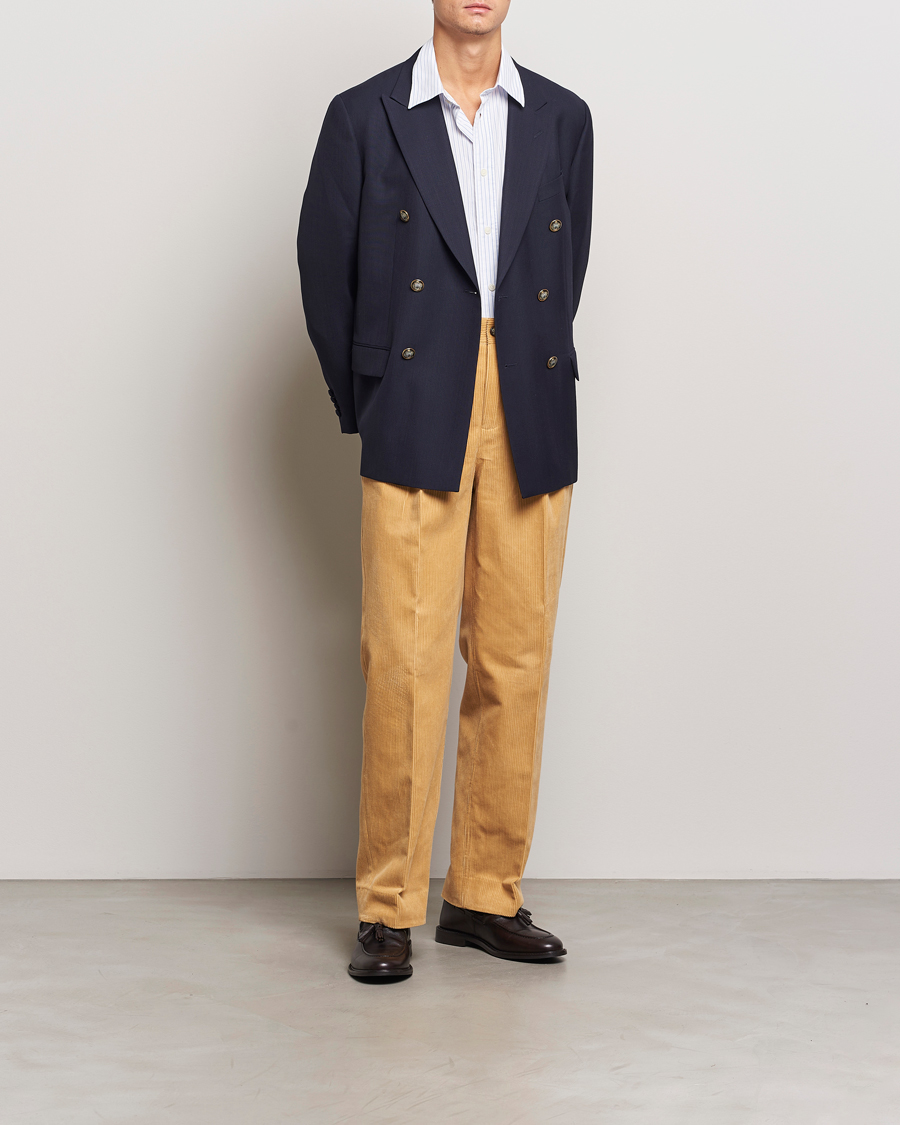 Men | Trousers | GANT 240 Mulberry Street | Corduroy Pants Mustard Grain