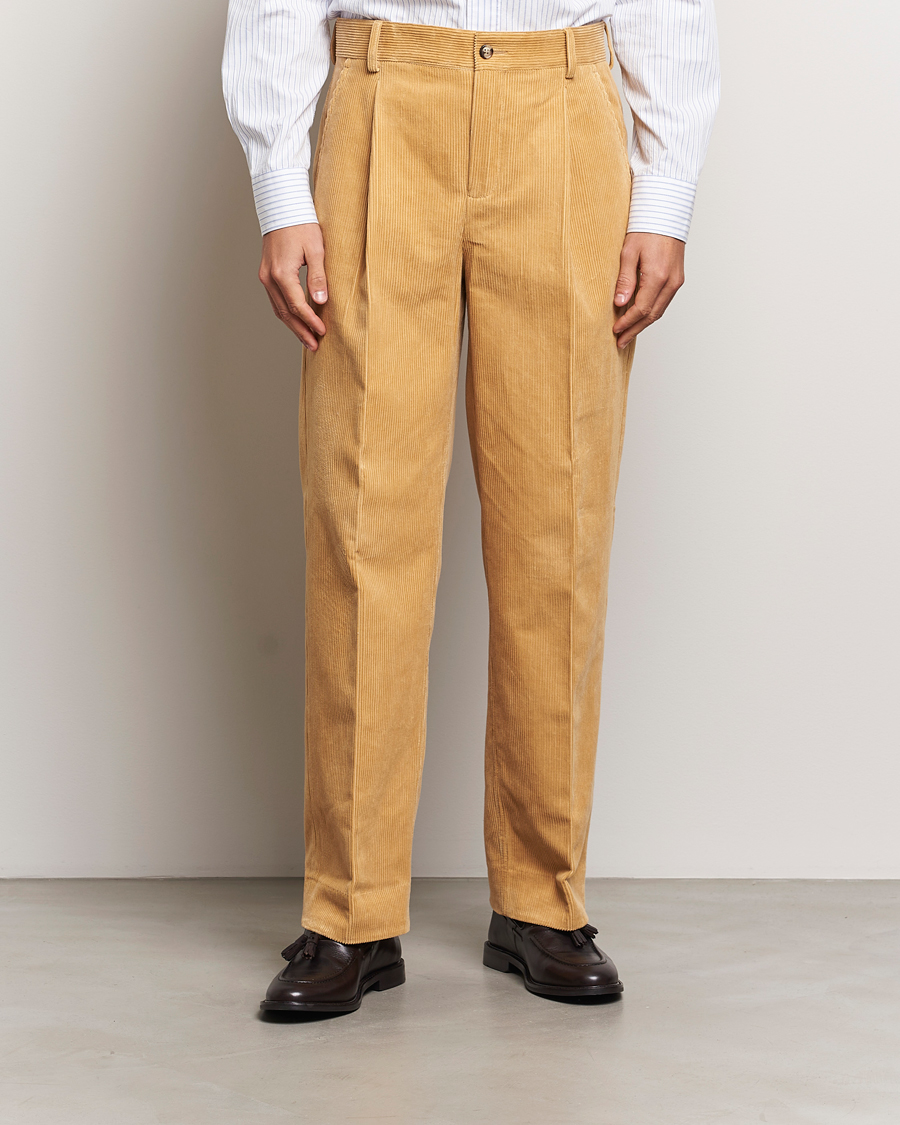Men | Trousers | GANT 240 Mulberry Street | Corduroy Pants Mustard Grain