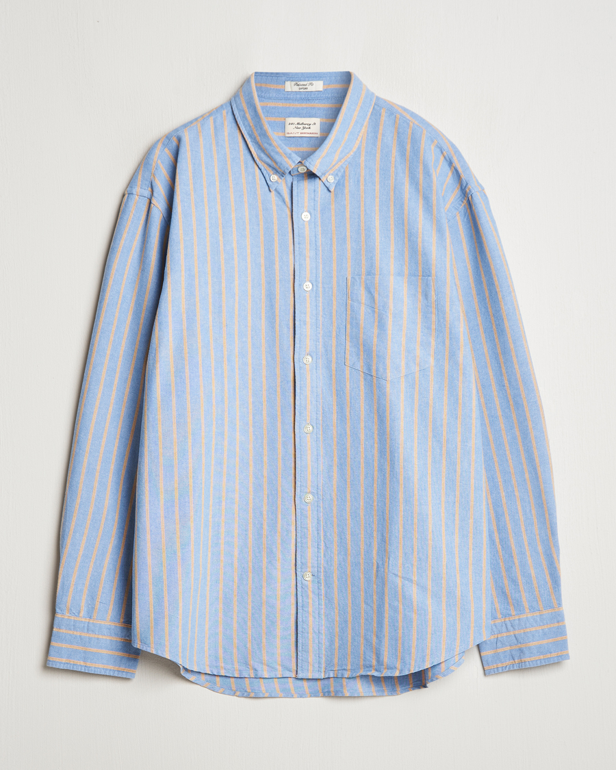 Men | Shirts | GANT 240 Mulberry Street | Regular Fit Archive Oxford Striped Shirt Vintage Blue
