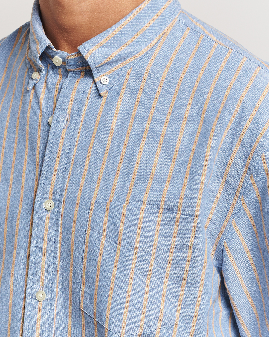 Men | Shirts | GANT 240 Mulberry Street | Regular Fit Archive Oxford Striped Shirt Vintage Blue