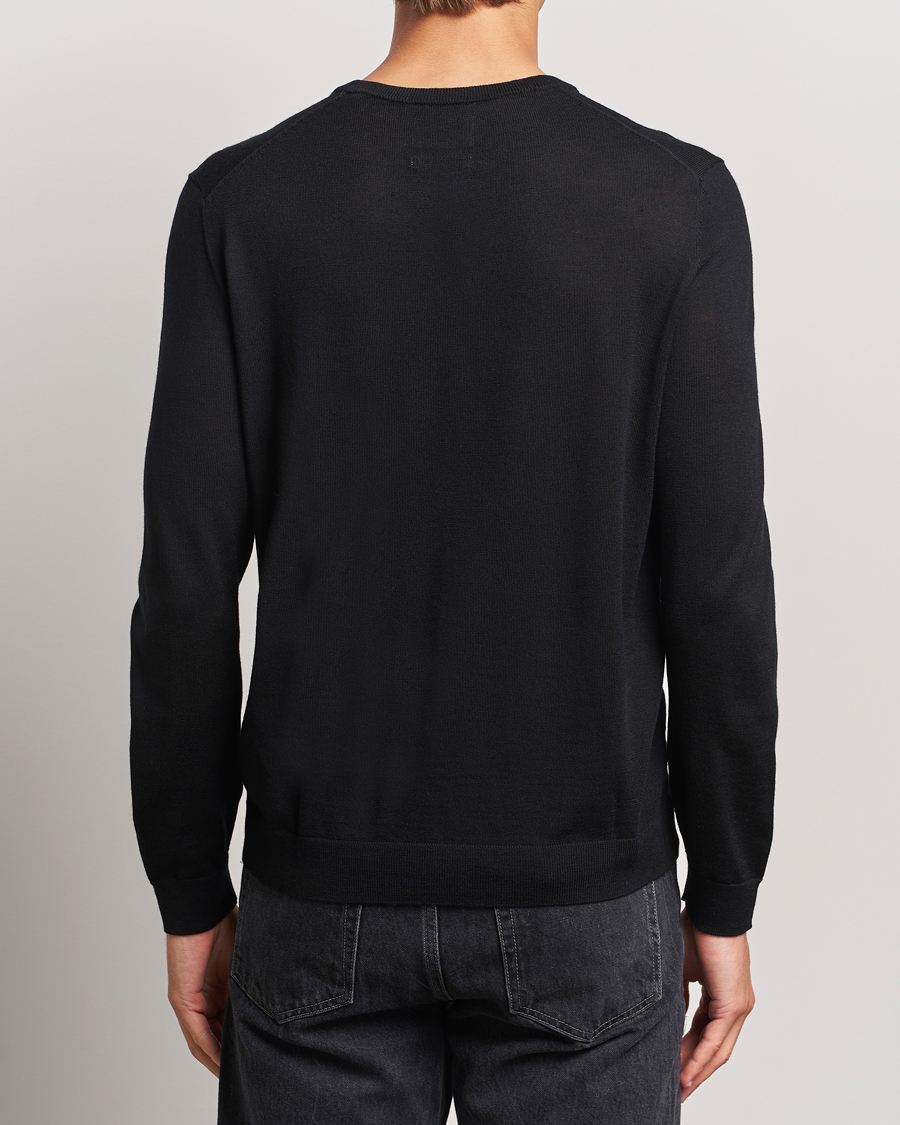 Men | Sweaters & Knitwear | GANT | Extrafine Merino Wool C-Neck Black