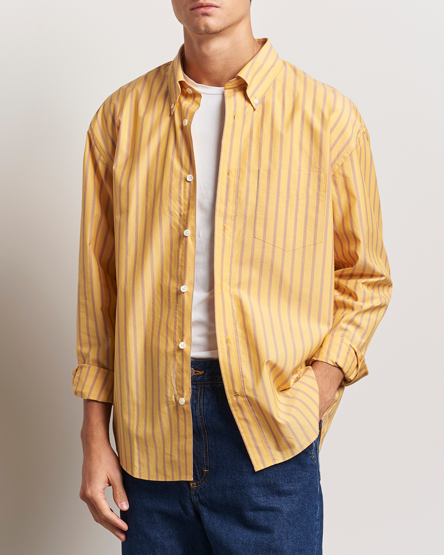 Men | Shirts | GANT | Rel Herigate Poplin Stripe Shirt Faded Sunset