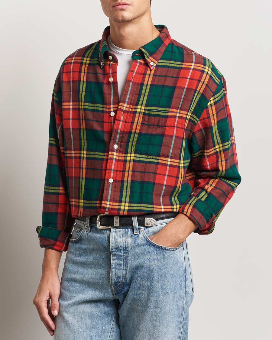 Men | Shirts | GANT | Rel Herigate Twill Tartan Shirt Bright Red