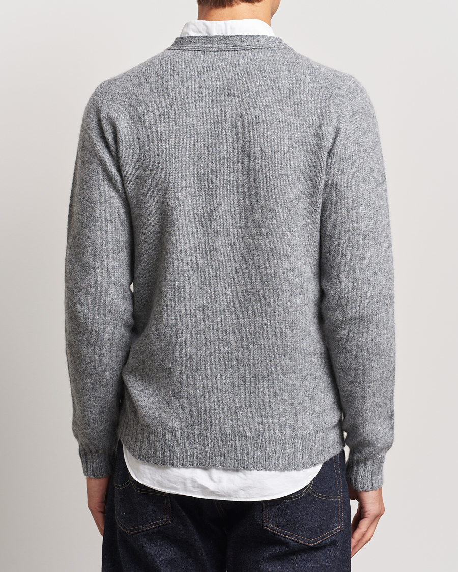 Men | Sweaters & Knitwear | Harley Of Scotland | Supersoft Lambswool Cardigan Medium Grey