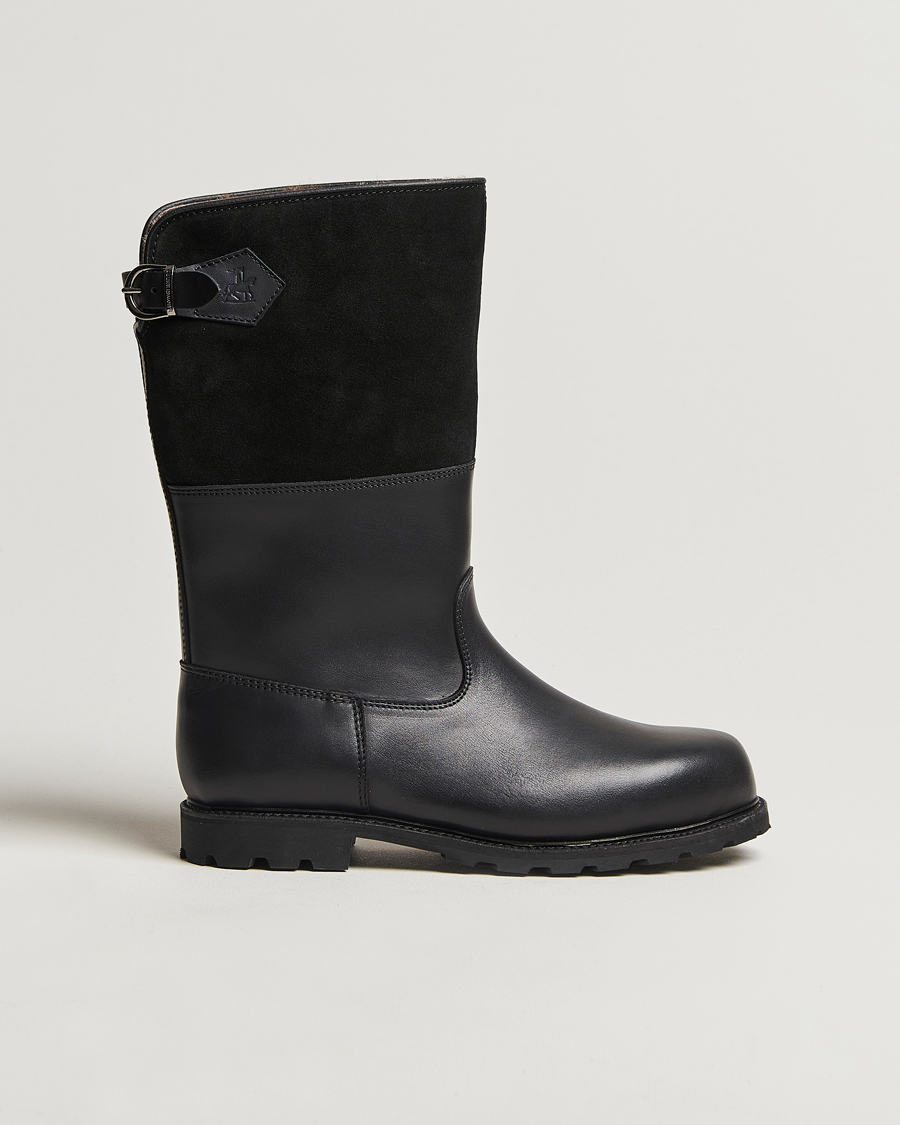 Men | Ludwig Reiter Maronibrater Boot Black Calf/Suede Shaft | Ludwig Reiter | Maronibrater Boot Black Calf/Suede Shaft
