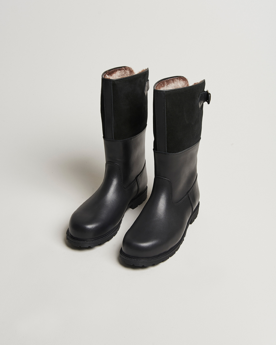 Men | Ludwig Reiter Maronibrater Boot Black Calf/Suede Shaft | Ludwig Reiter | Maronibrater Boot Black Calf/Suede Shaft