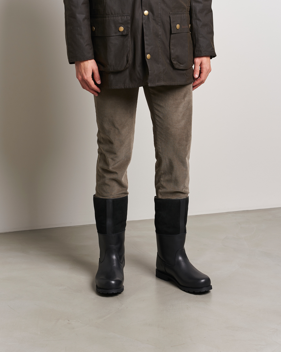 Men | Ludwig Reiter Maronibrater Boot Black Calf/Suede Shaft | Ludwig Reiter | Maronibrater Boot Black Calf/Suede Shaft