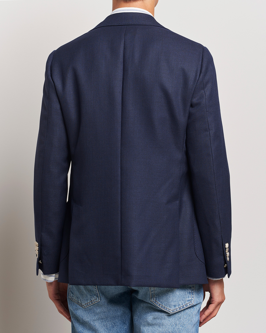 Men | Blazers | Morris Heritage | Wool Hopsack Club Blazer Navy